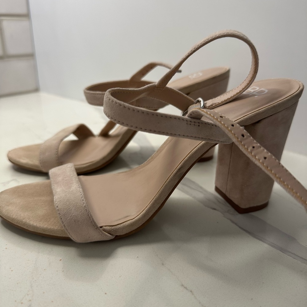 BP Blush Block Heel Sandals